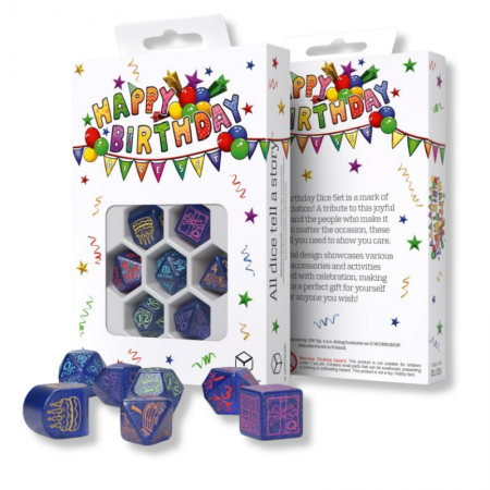 Happy Birthday kauliukų rinkinys - Streamers Q-WORKSHOP